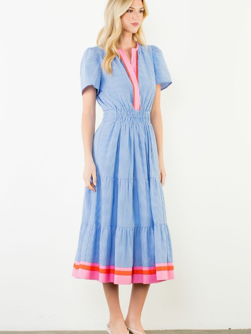 THML Striped Textured Maxi Dress - Picture 5 of 9